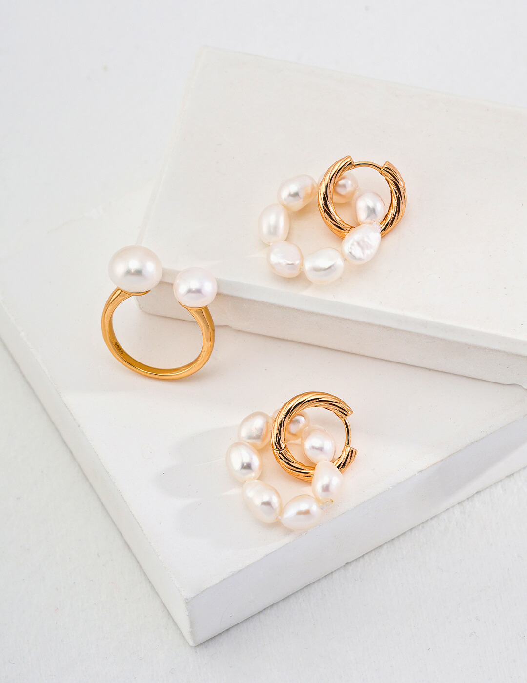 Boucles d'oreilles Couronne de Perles