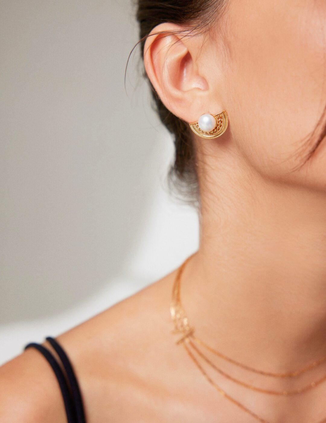 Boucles d'oreilles Éventail d’Or