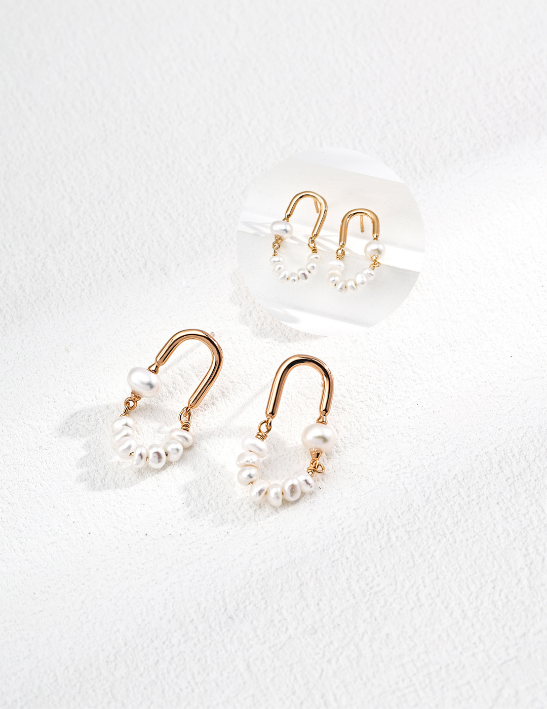 Boucles d'oreilles Poème Nacré
