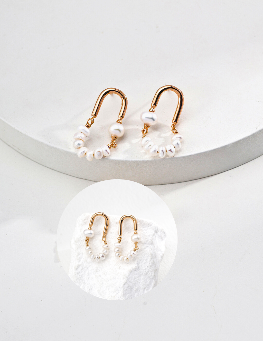 Boucles d'oreilles Poème Nacré