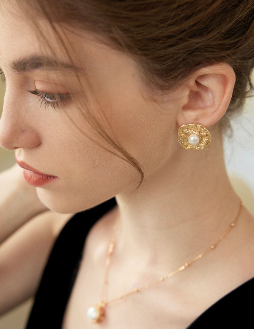 Boucles d'oreilles Aurore Perlée