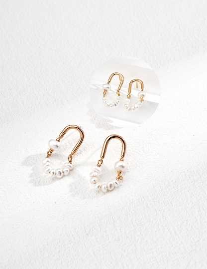 Boucles d'oreilles Poème Nacré