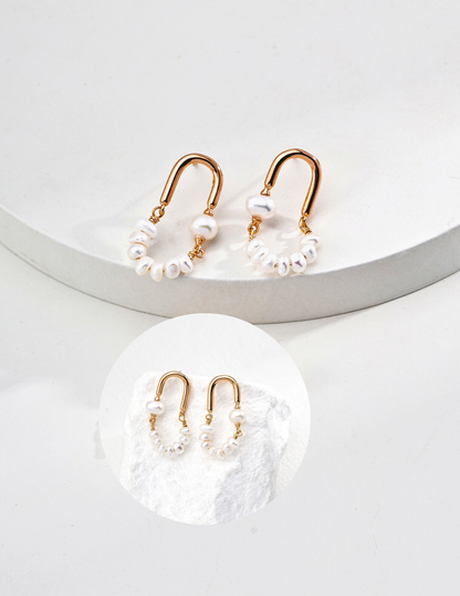 Boucles d'oreilles Poème Nacré