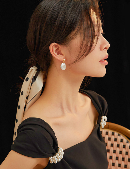 Boucles d'oreilles Baroque unique
